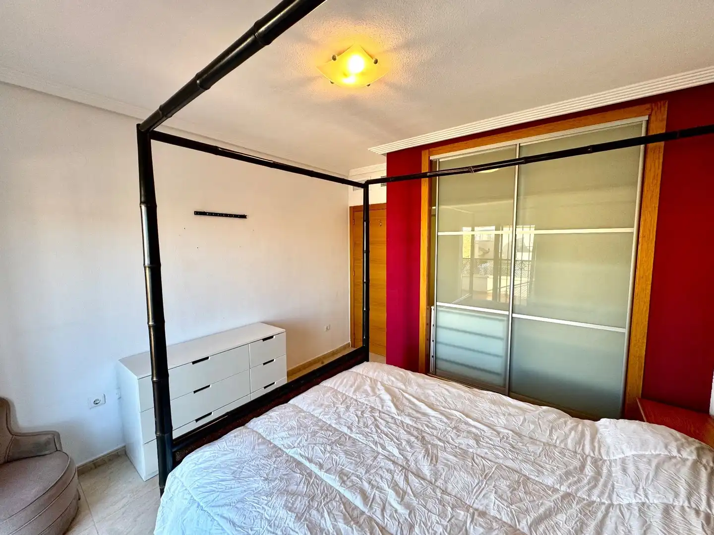 Schlafzimmer von Haus oder Chalet zur Miete in Guardamar del Segura mit Klimaanlage, Privatgarten und Terrasse