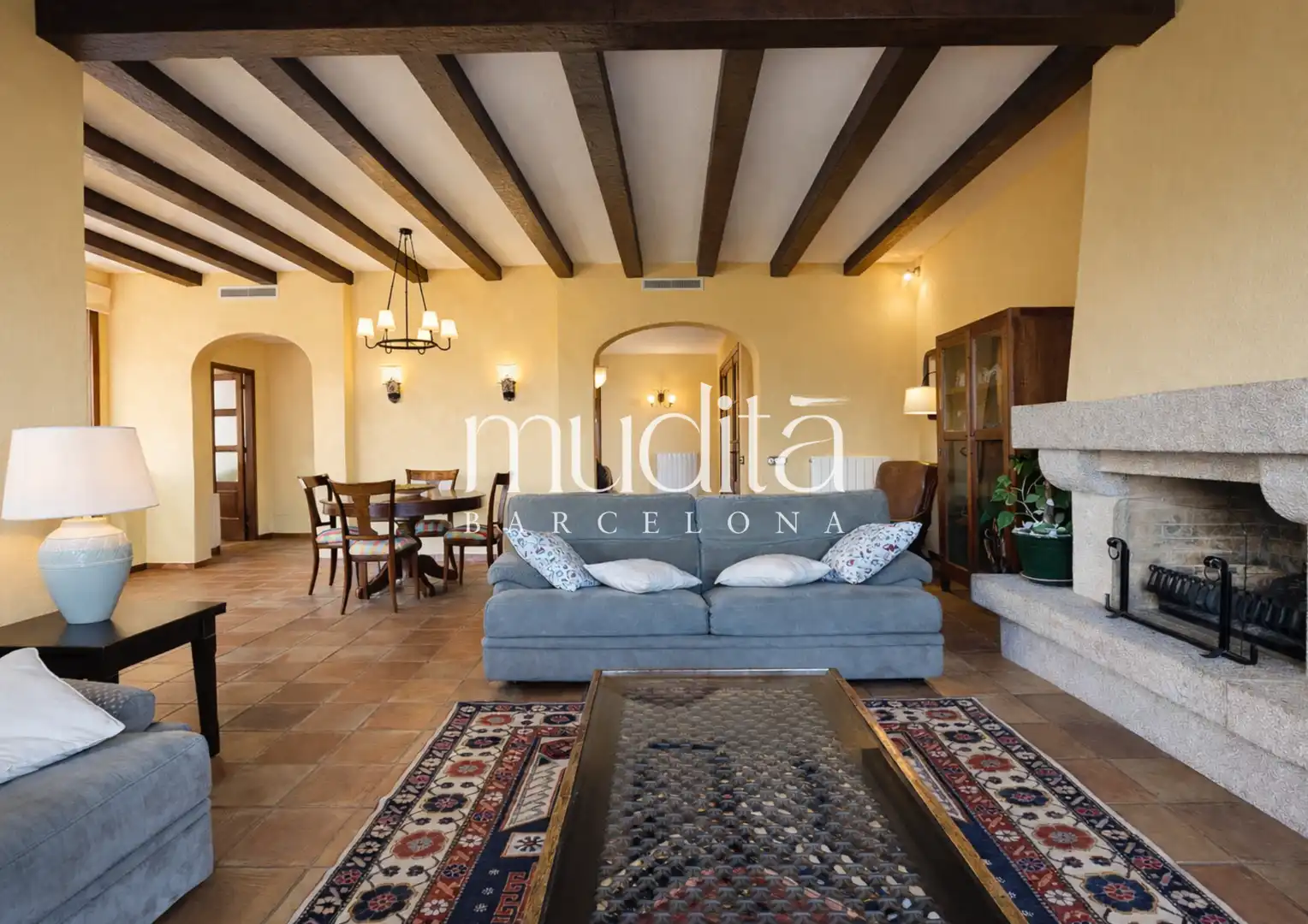 Living room of Houses for sale in Argentona  with Heating, Private garden and Terrace