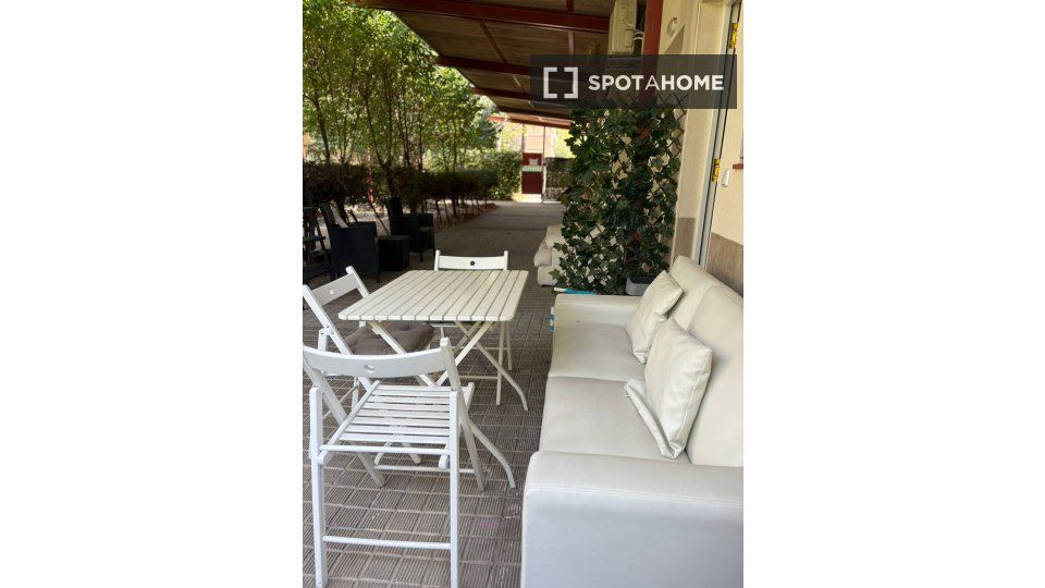 Terrace of Flat to rent in  Madrid Capital  with Air Conditioner, Heating and Furnished