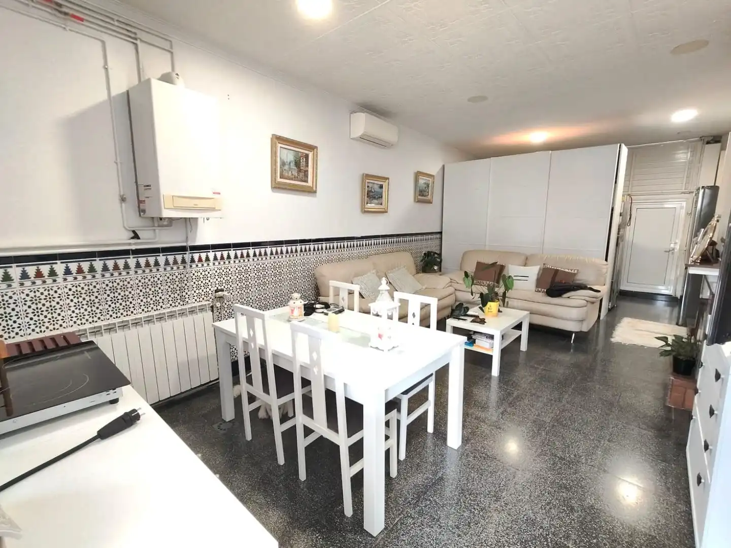 Living room of Detached homes for sale in Polinyà  with Air Conditioner, Private garden and Parquet flooring