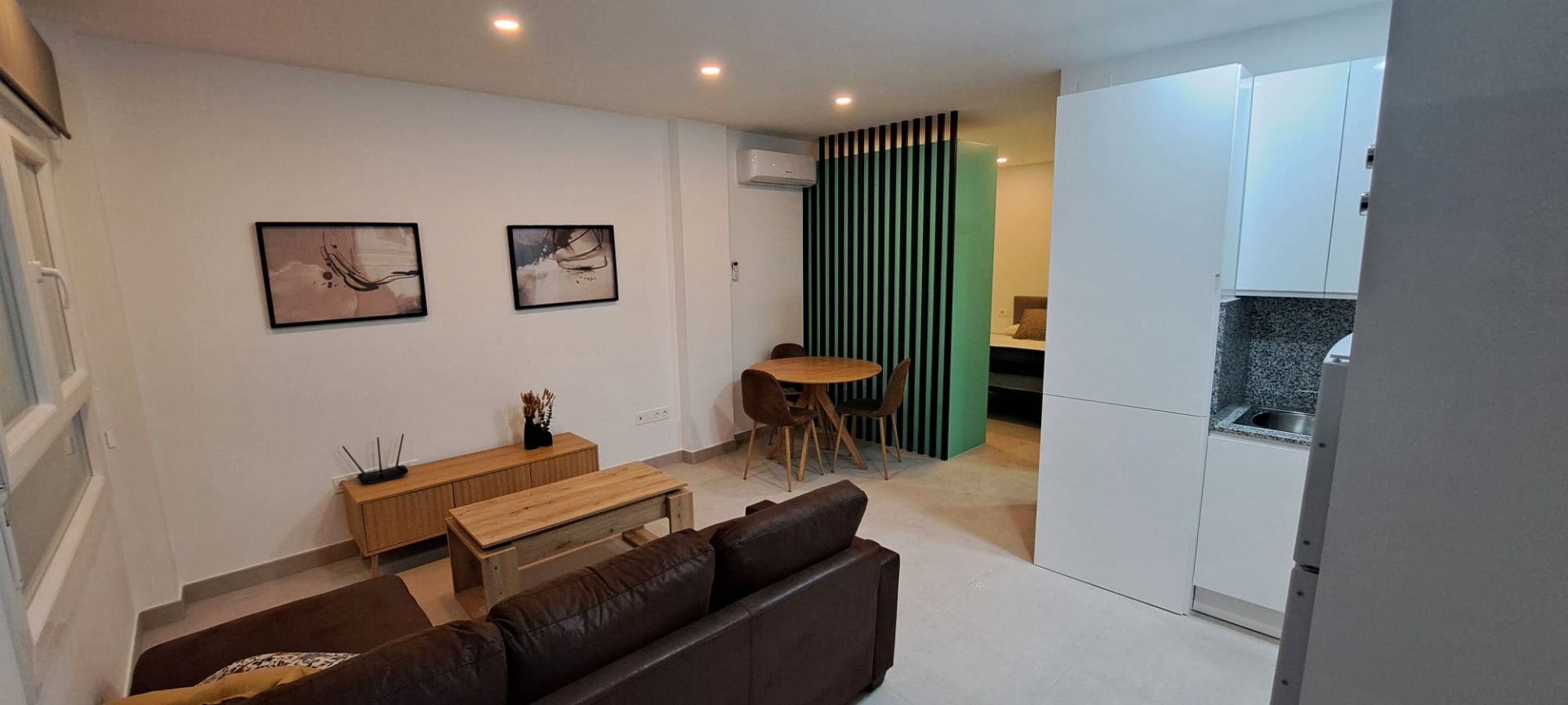 Sala de estar de Apartamento de alquiler en Málaga Capital con Aire acondicionado, Amueblado y Lavadora