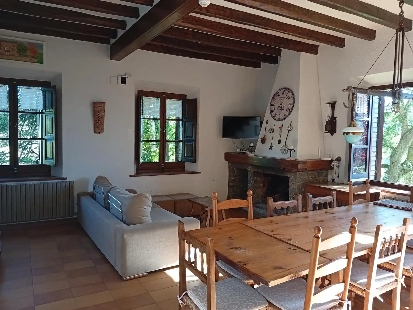 Sala de estar de Finca rústica en venta en Rupit i Pruit con Jardín privado