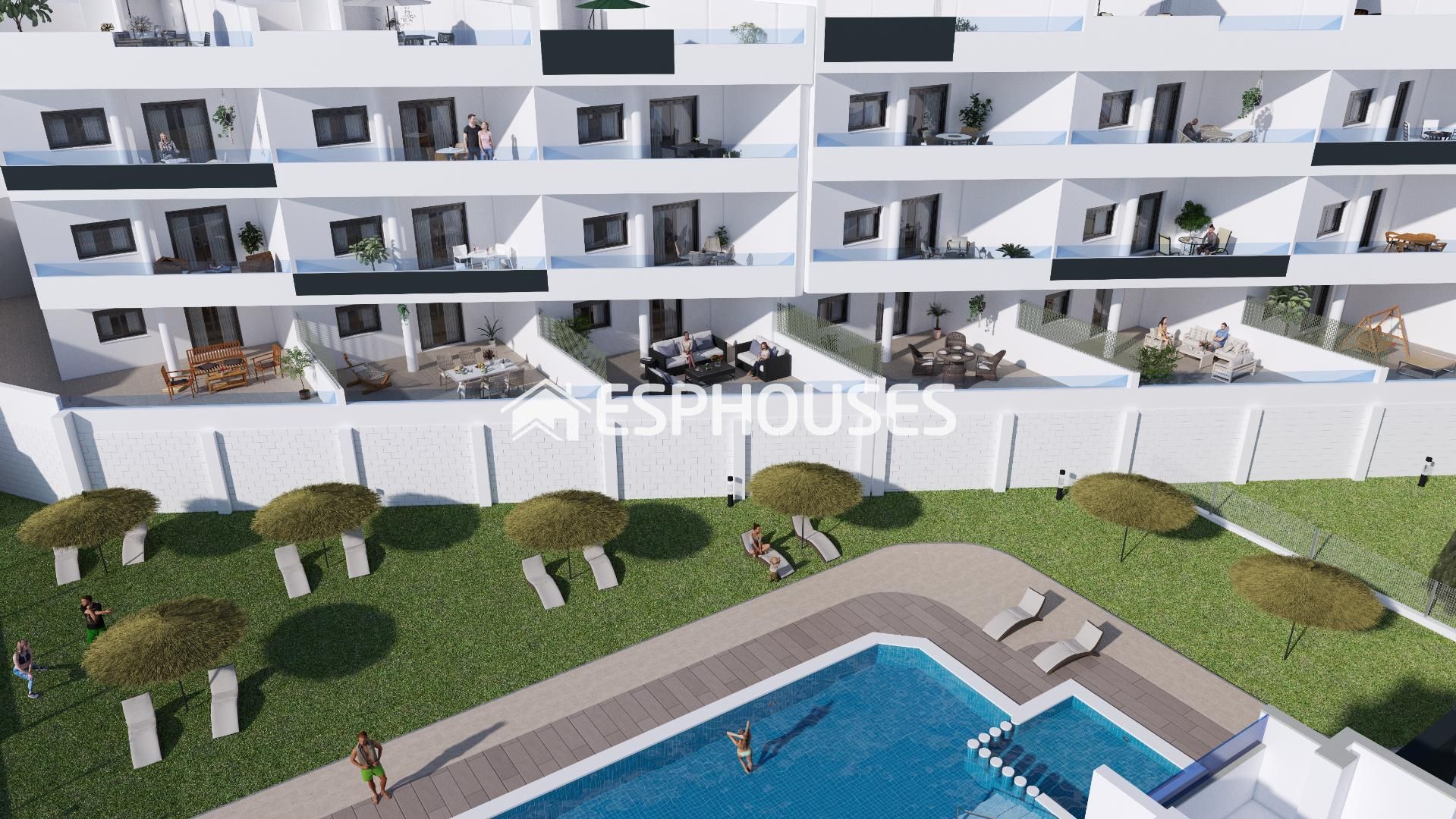 Piscina de Dúplex en venda en Orihuela amb Aire condicionat, Terrassa i Balcó