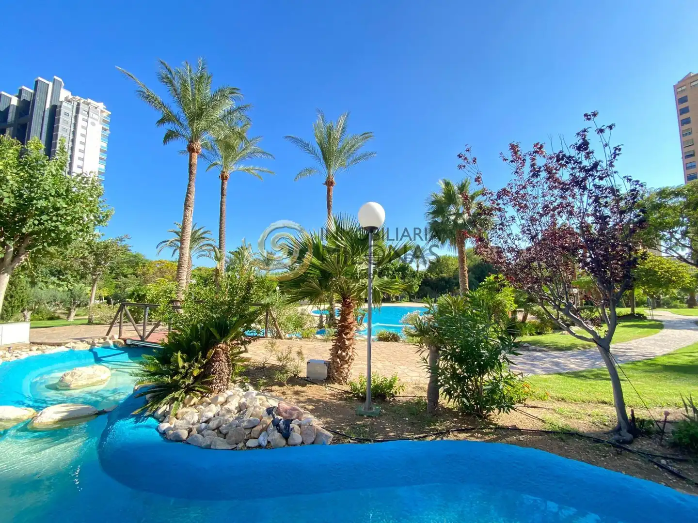Schwimmbecken von Wohnung zur Miete in Benidorm mit Klimaanlage, Heizung und Privatgarten