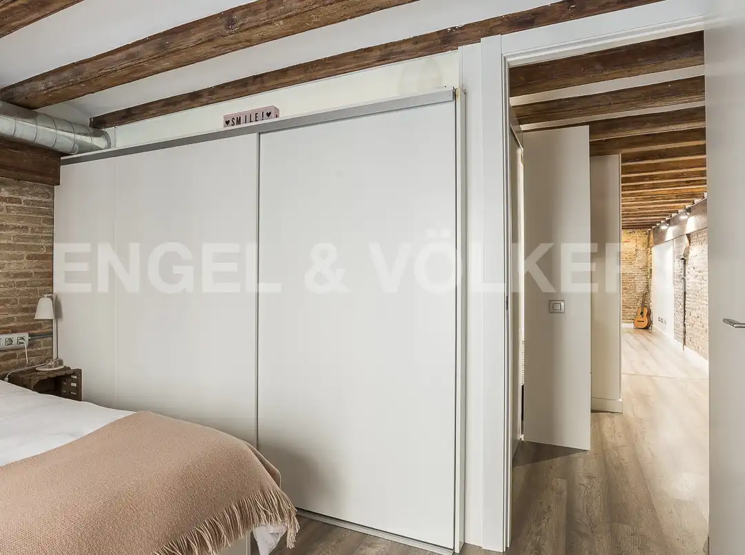 Schlafzimmer von Wohnung zur Miete in Barcelona mit Klimaanlage, Heizung und Möbliert