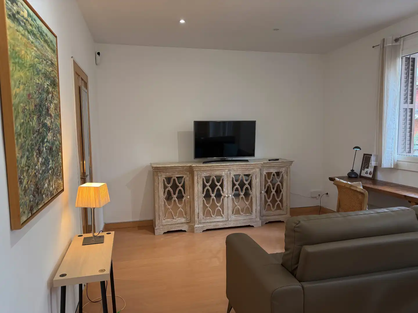 Sala de estar de Piso de alquiler en Barcelona con Aire acondicionado, Parquet y Amueblado