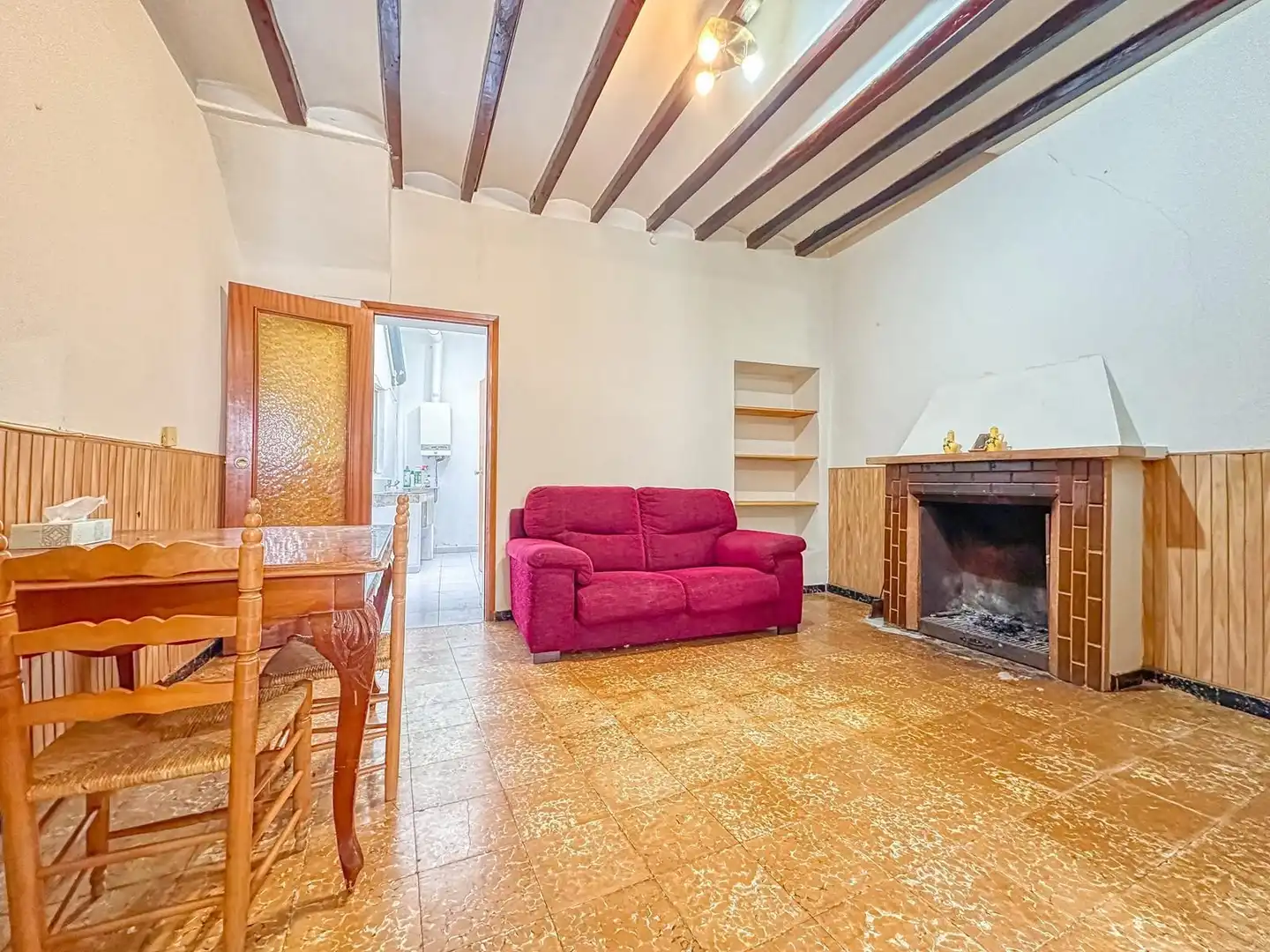 Sala de estar de Finca rústica en venta en La Vall de Laguar con Calefacción y Terraza