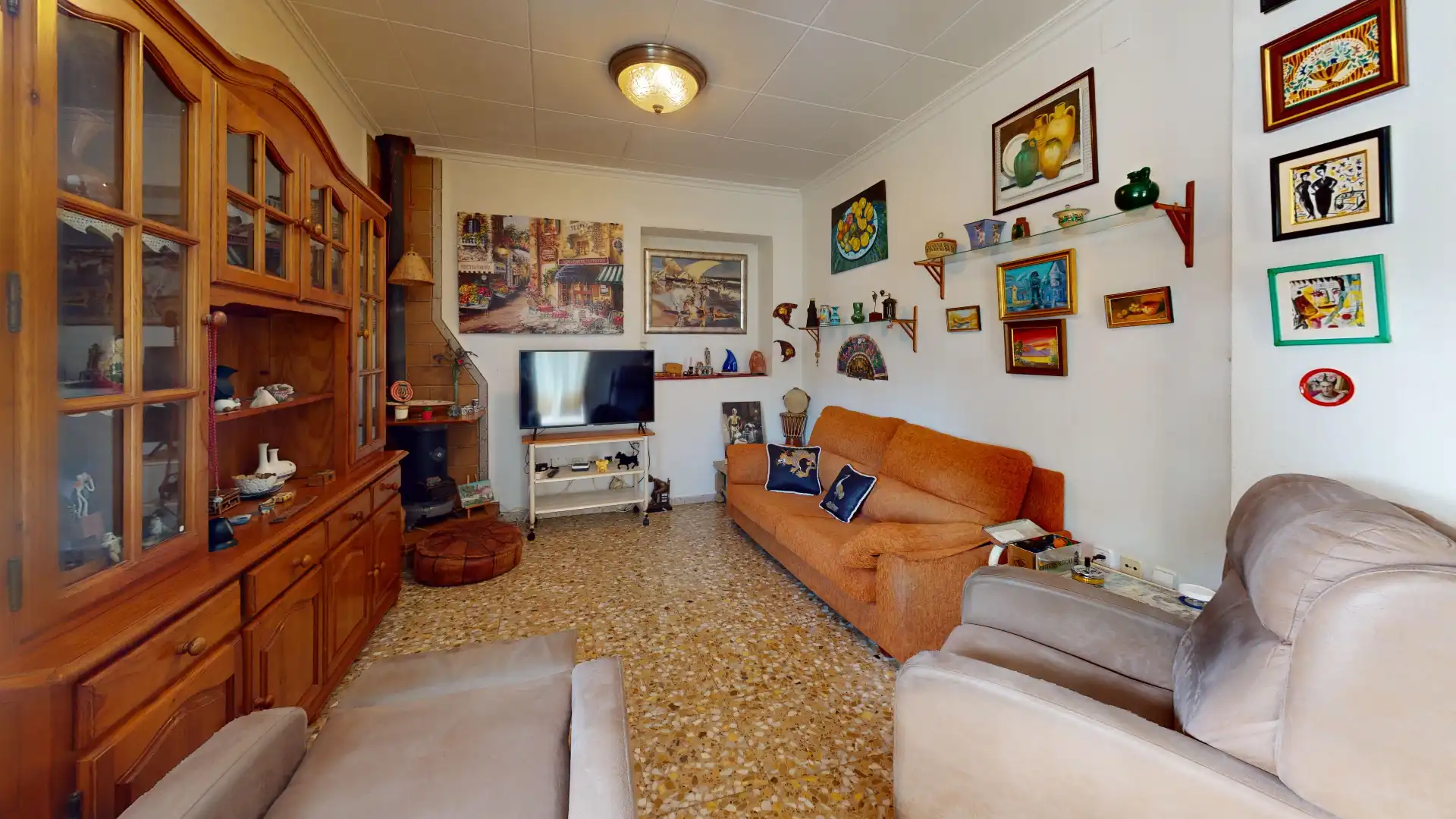 Living room of Houses for sale in Elche / Elx  with Air Conditioner, Heating and Private garden