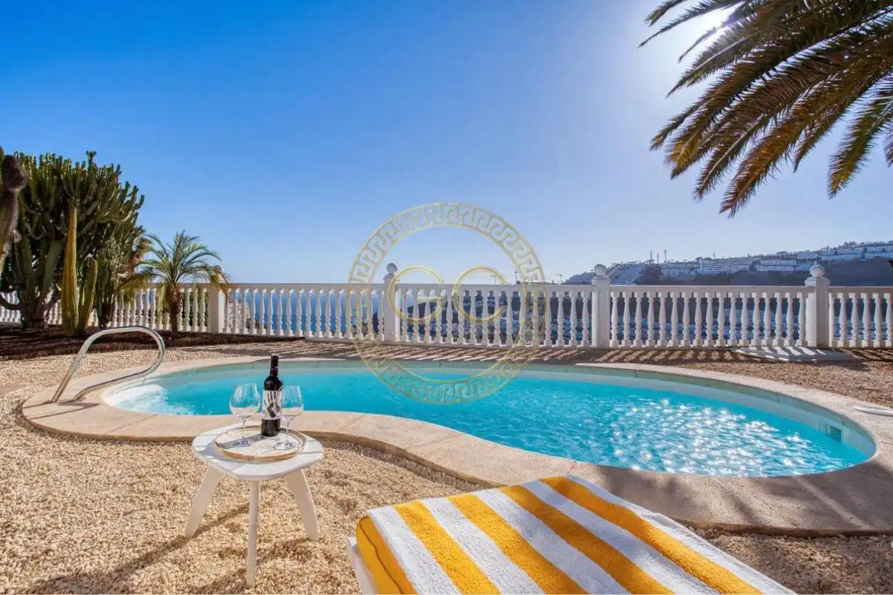 Piscina de Casa o chalet de alquiler en Mogán con Aire acondicionado, Jardín privado y Terraza