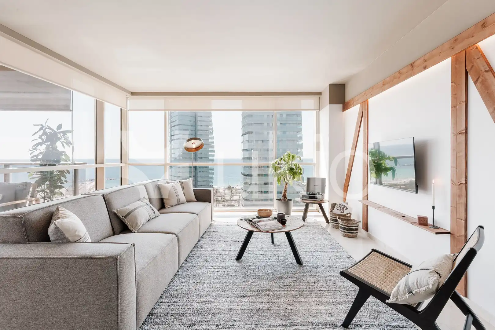 Sala d'estar de Apartament de lloguer en Barcelona amb Aire condicionat, Calefacció i Terrassa