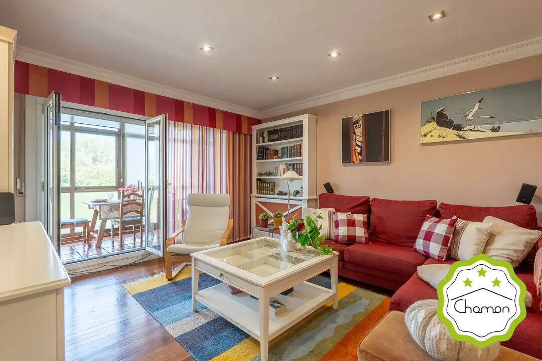 Wohnzimmer von Wohnung zum Verkauf in Leioa mit Heizung, Privatgarten und Terrasse