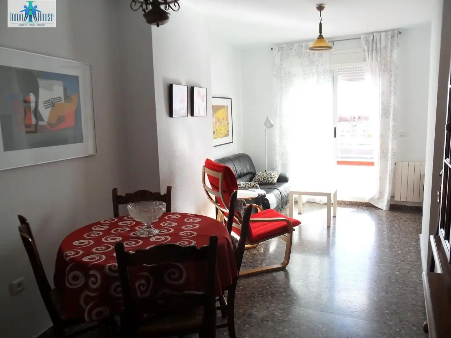 Living room of Flat for rent in Albacete  with Heating, Terrace and Furnished
