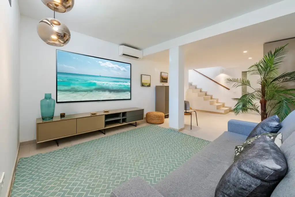 Wohnzimmer von Haus oder Chalet zum Verkauf in Alcúdia mit Klimaanlage, Privatgarten und Terrasse