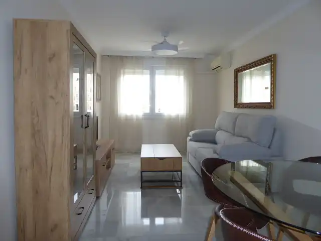 Living room of Apartments for rent in Málaga  with Air Conditioner, Furnished and Microwave