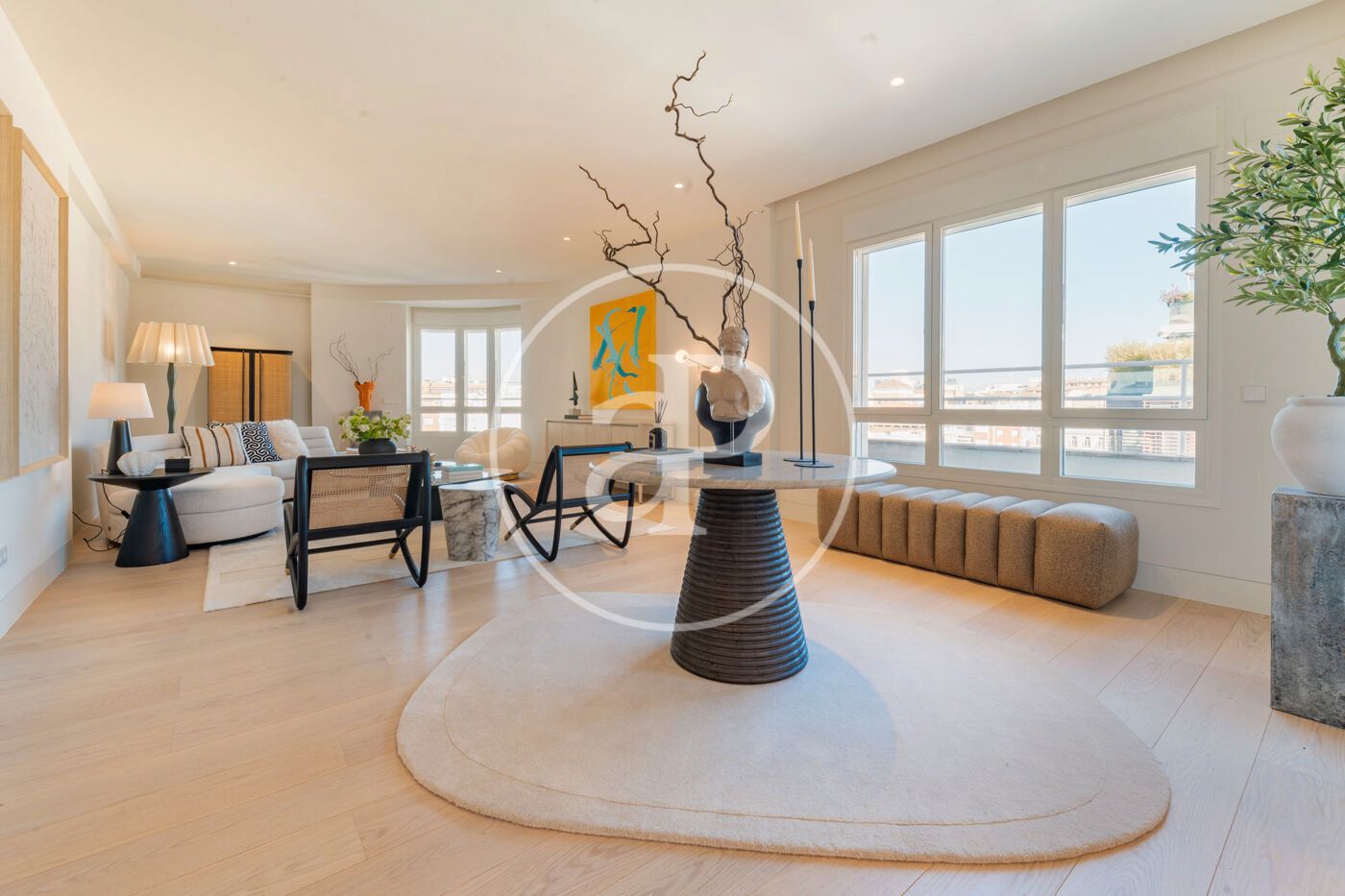 Sala de estar de Piso en venta en  Madrid Capital con Aire acondicionado, Calefacción y Terraza