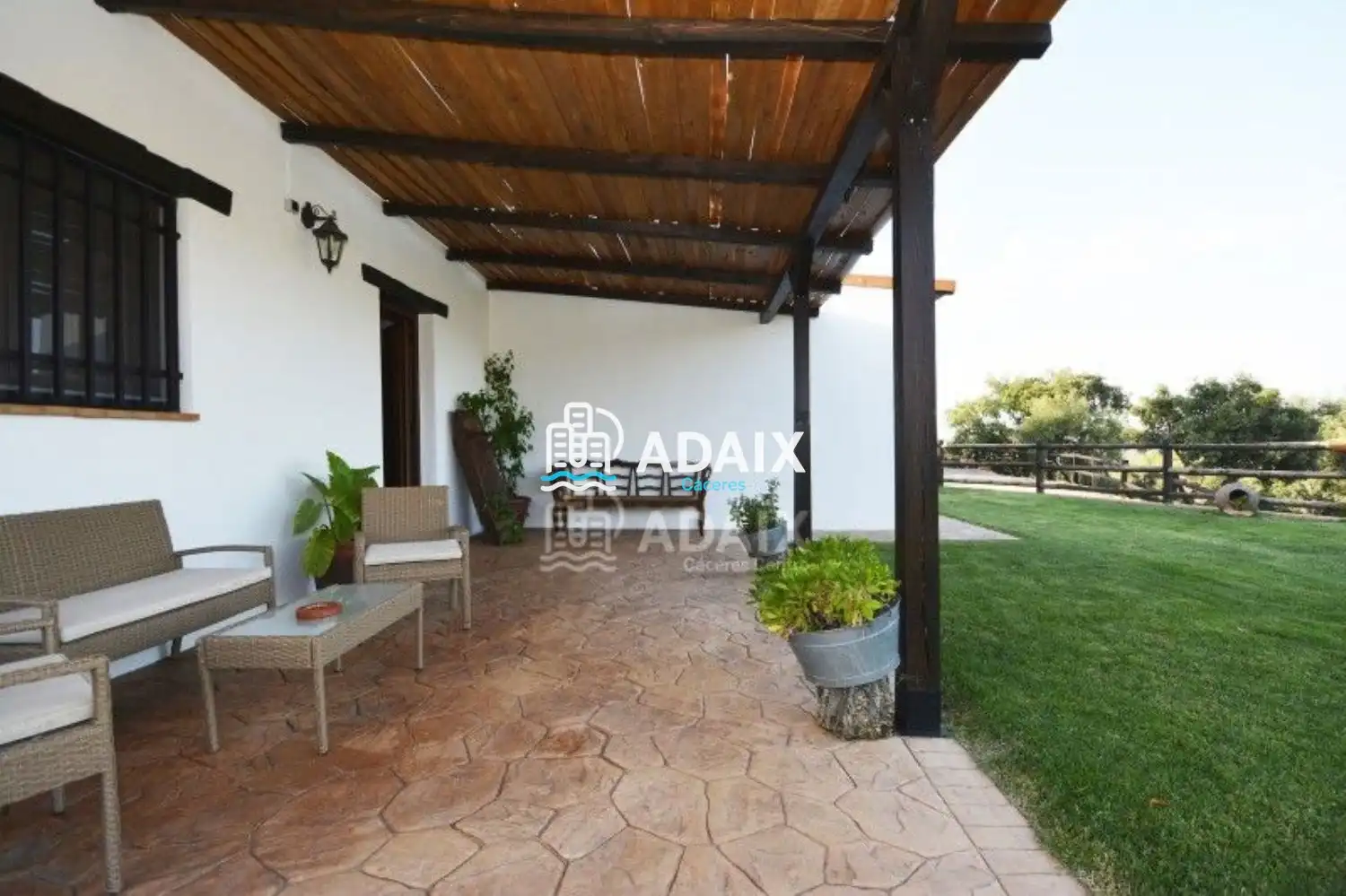 Jardín de Finca rústica en venta en Aliseda con Aire acondicionado y Terraza