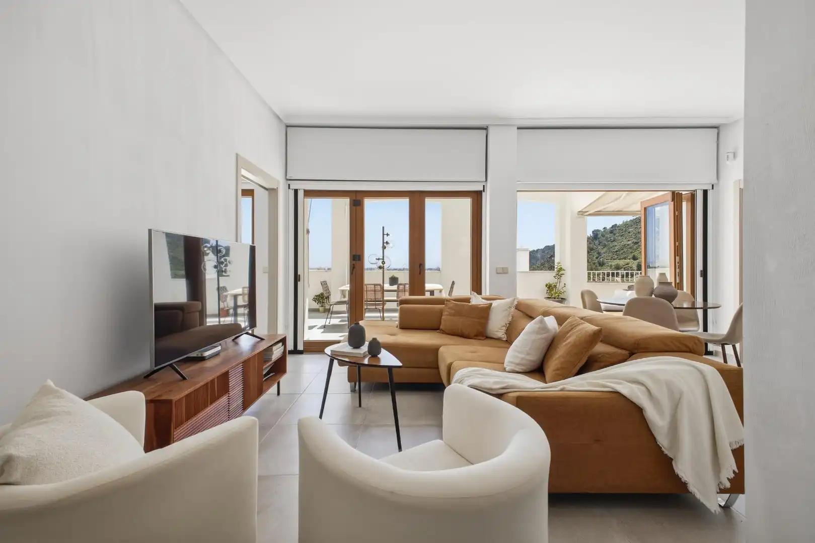 Sala de estar de Ático en venta en Xeresa con Aire acondicionado, Jardín privado y Terraza