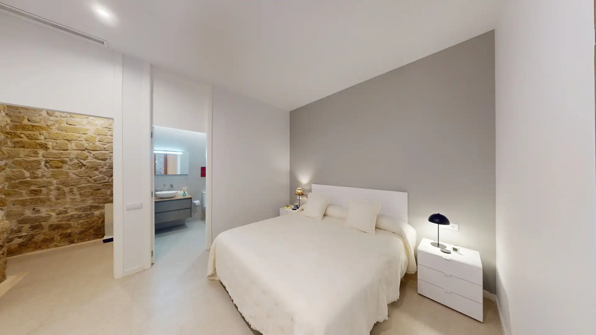 Schlafzimmer von Wohnung zum Verkauf in Alicante / Alacant mit Klimaanlage, Privatgarten und Abstellraum