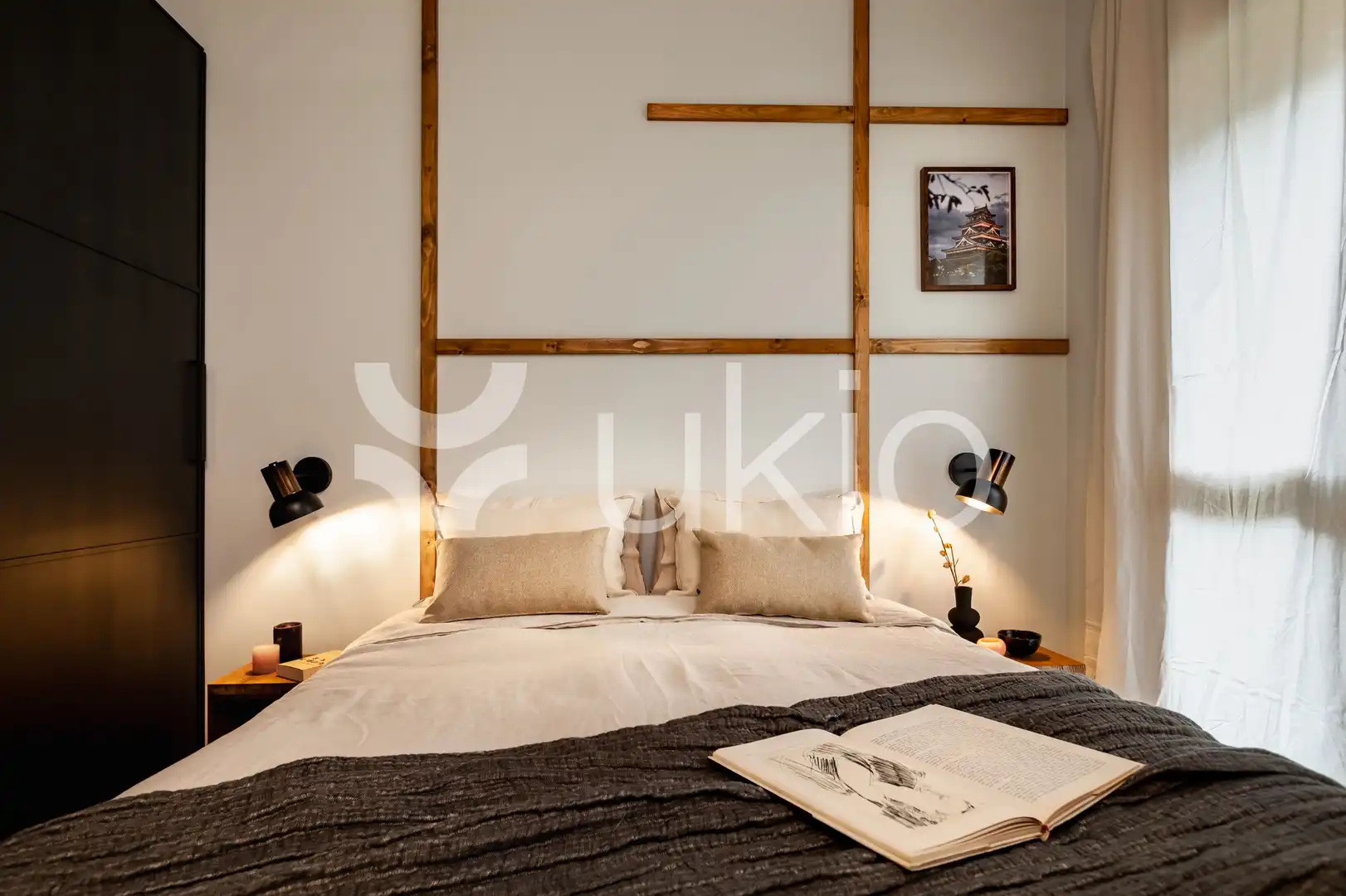 Dormitori de Apartament de lloguer en Barcelona amb Aire condicionat, Moblat i Forn
