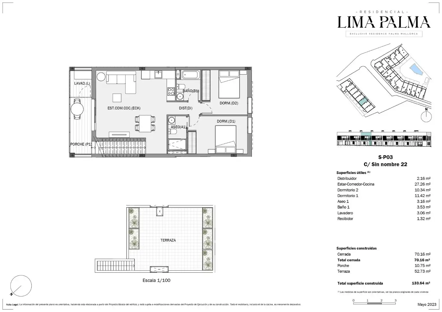 Ático en venta en  Palma de Mallorca con Calefacción, Jardín privado y Terraza