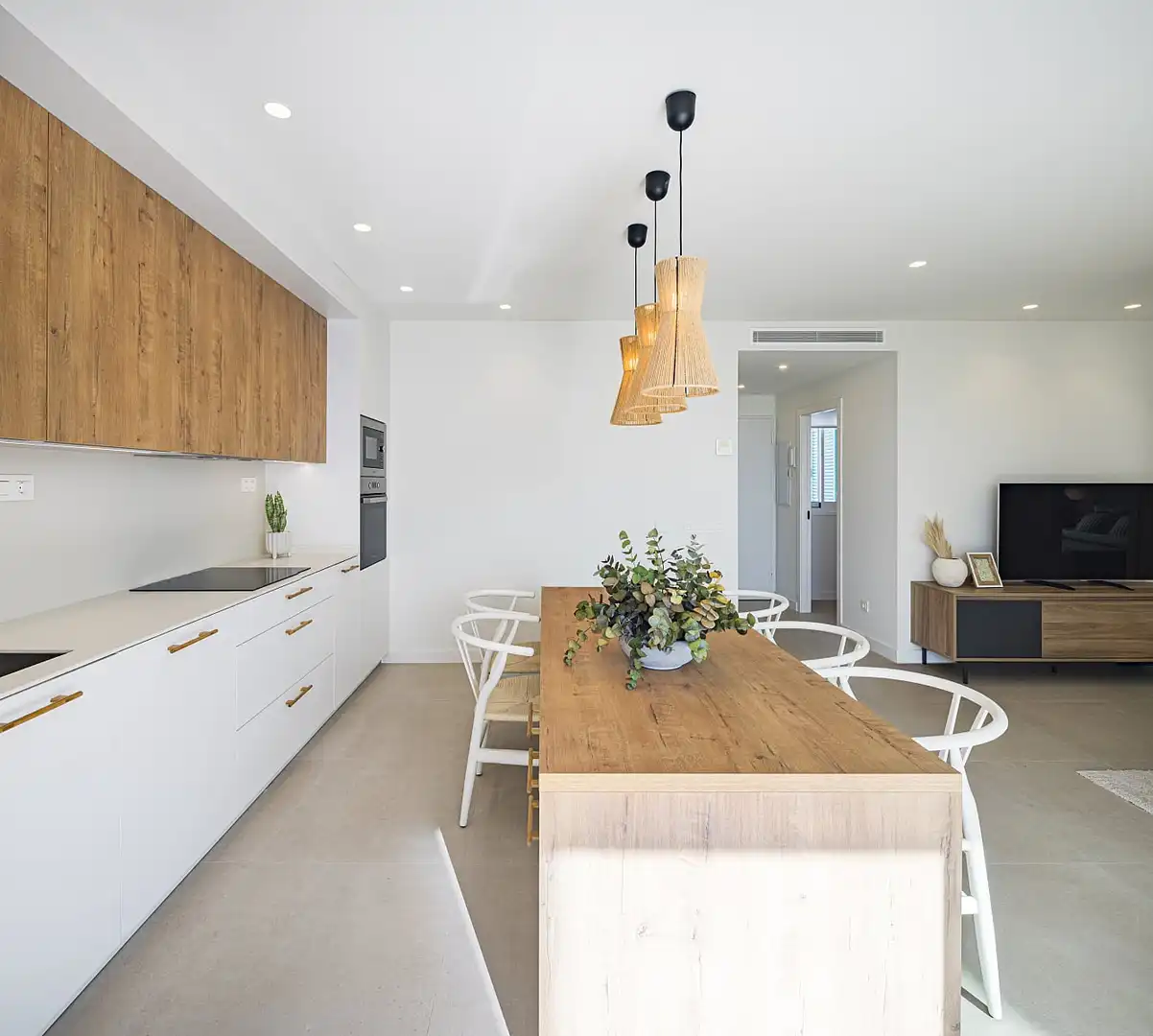 Cocina de Apartamento en venta en Pilar de la Horadada con Aire acondicionado, Jardín privado y Terraza