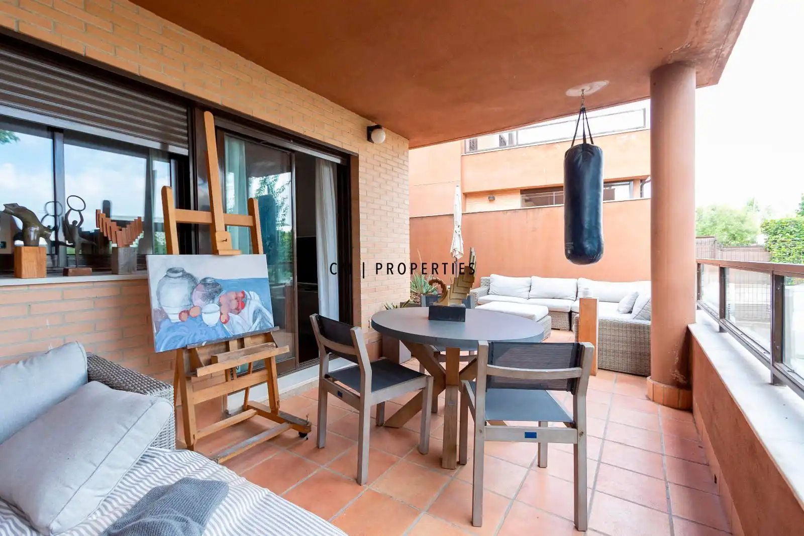 Terraza de Casa adosada de alquiler en Bétera con Aire acondicionado, Calefacción y Parquet