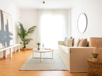 Living room of Flat for sale in Sant Martí Sarroca  with Parquet flooring, Terrace and Oven