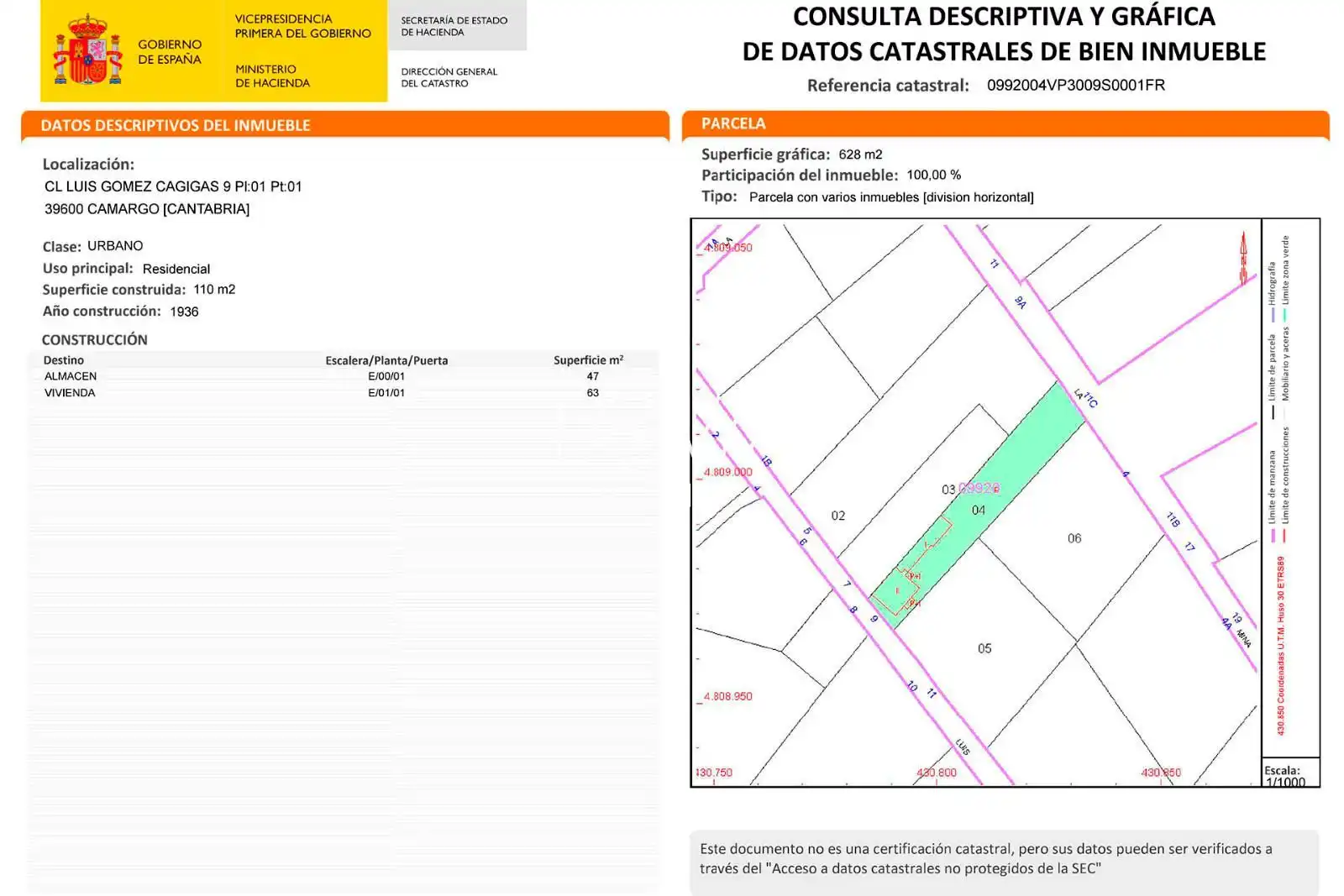 House for sale in Luis Gomez Cagigas 9, imagen 6