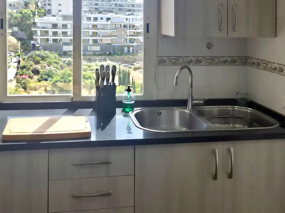 Cocina de Apartamento en venta en Mijas con Aire acondicionado, Calefacción y Piscina