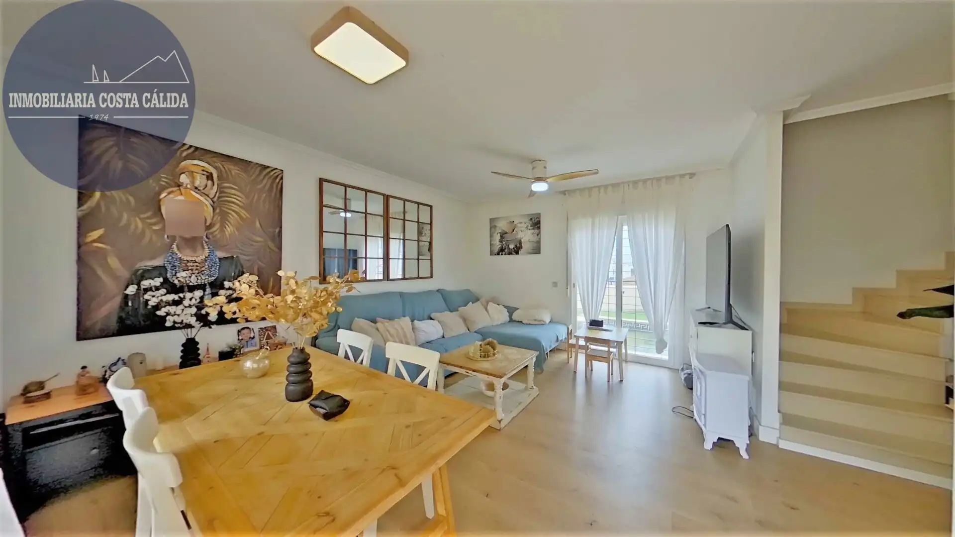 Wohnzimmer von Einfamilien-Reihenhaus zum Verkauf in Águilas mit Klimaanlage, Heizung und Privatgarten