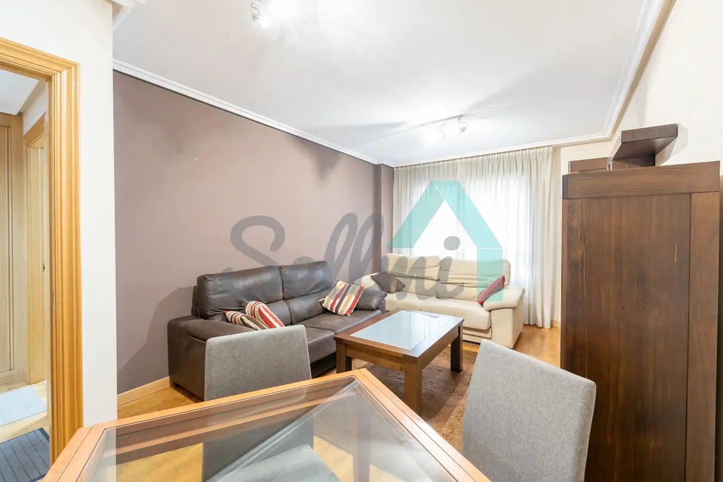 Living room of Flat for sale in Siero  with Heating, Parquet flooring and Storage room