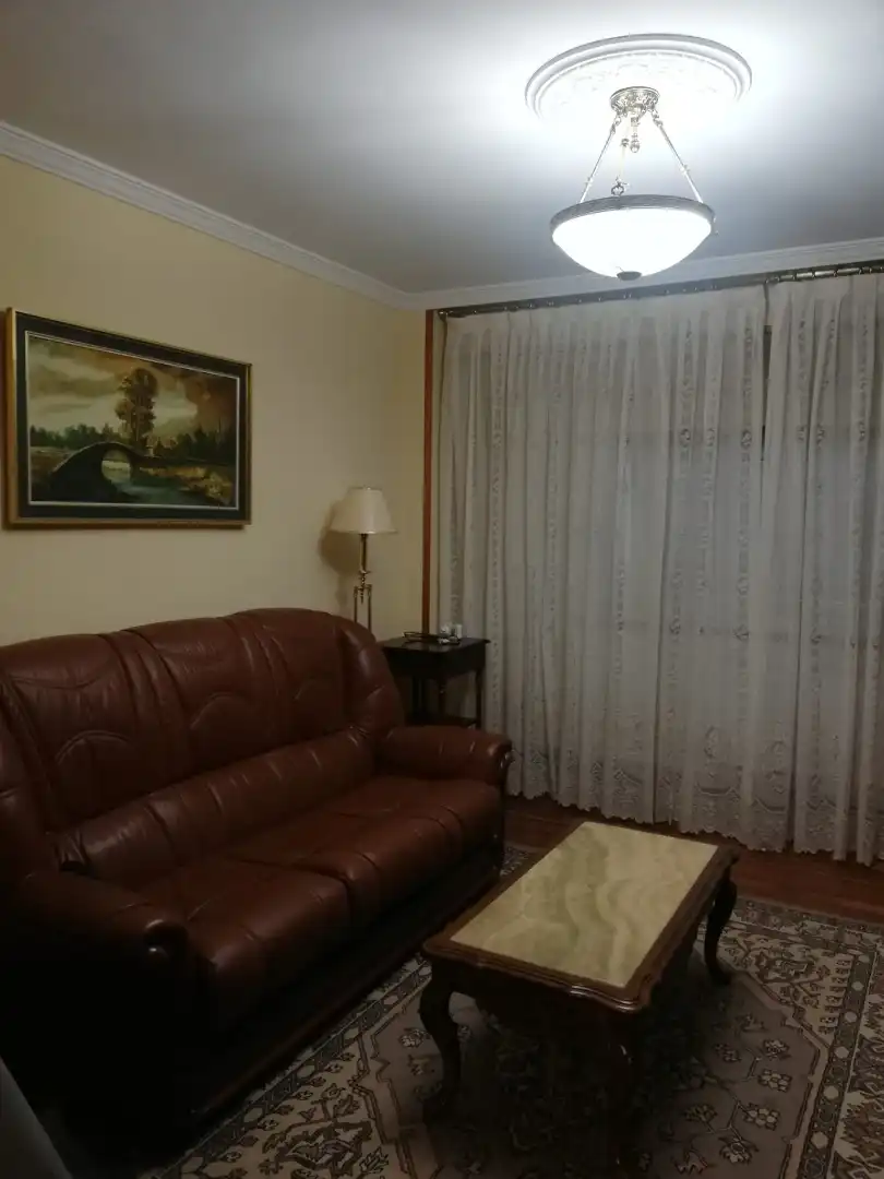 Sala d'estar de Pis de lloguer en Santiago de Compostela  amb Calefacció, Parquet i Moblat
