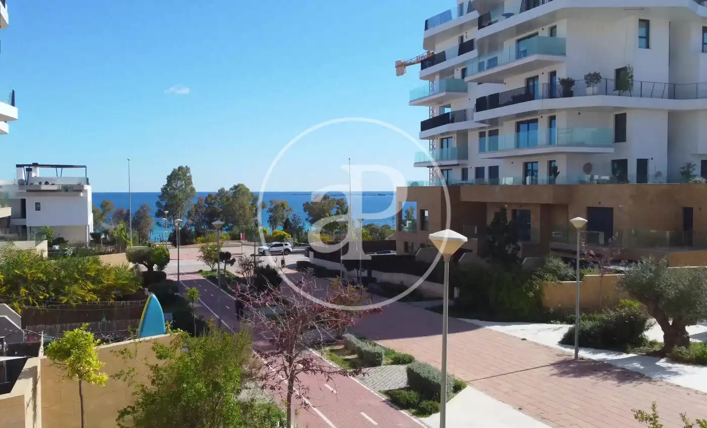 Außenansicht von Einfamilien-Reihenhaus zum Verkauf in Villajoyosa / La Vila Joiosa mit Klimaanlage, Heizung und Privatgarten