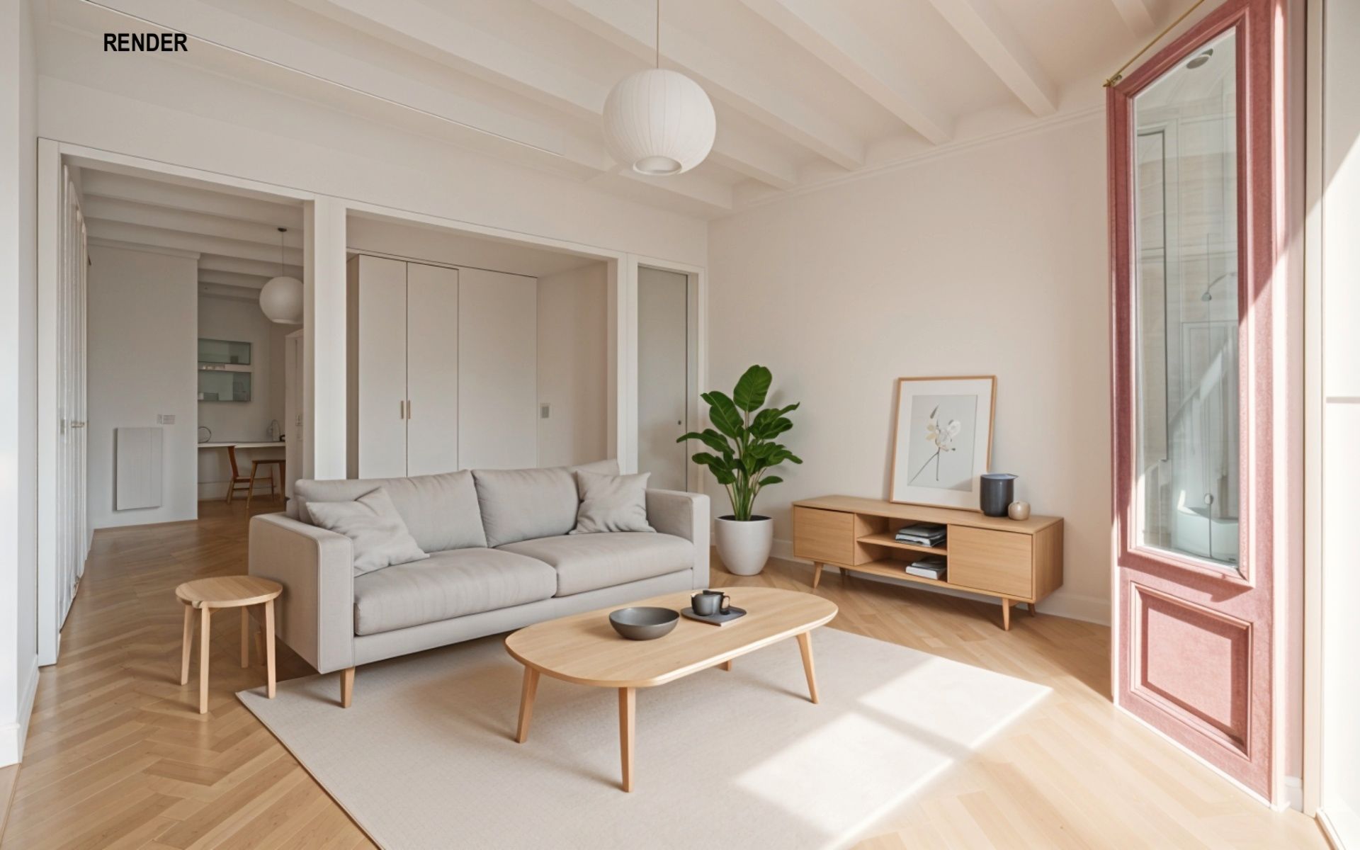 Sala de estar de Piso en venta en  Barcelona Capital con Calefacción y Balcón