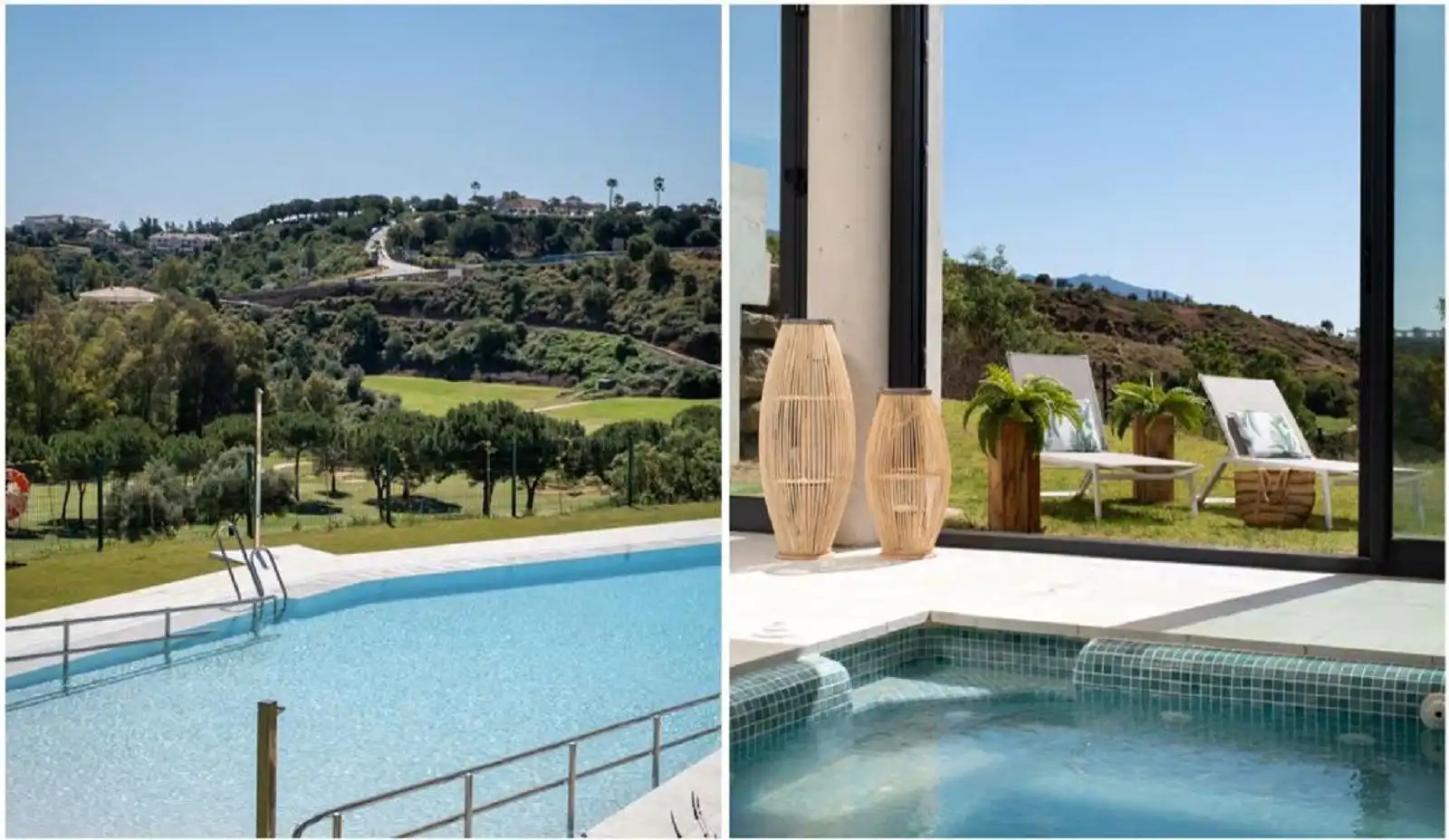 Garten von Wohnungen zum Verkauf in Mijas mit Klimaanlage, Terrasse und Schwimmbad