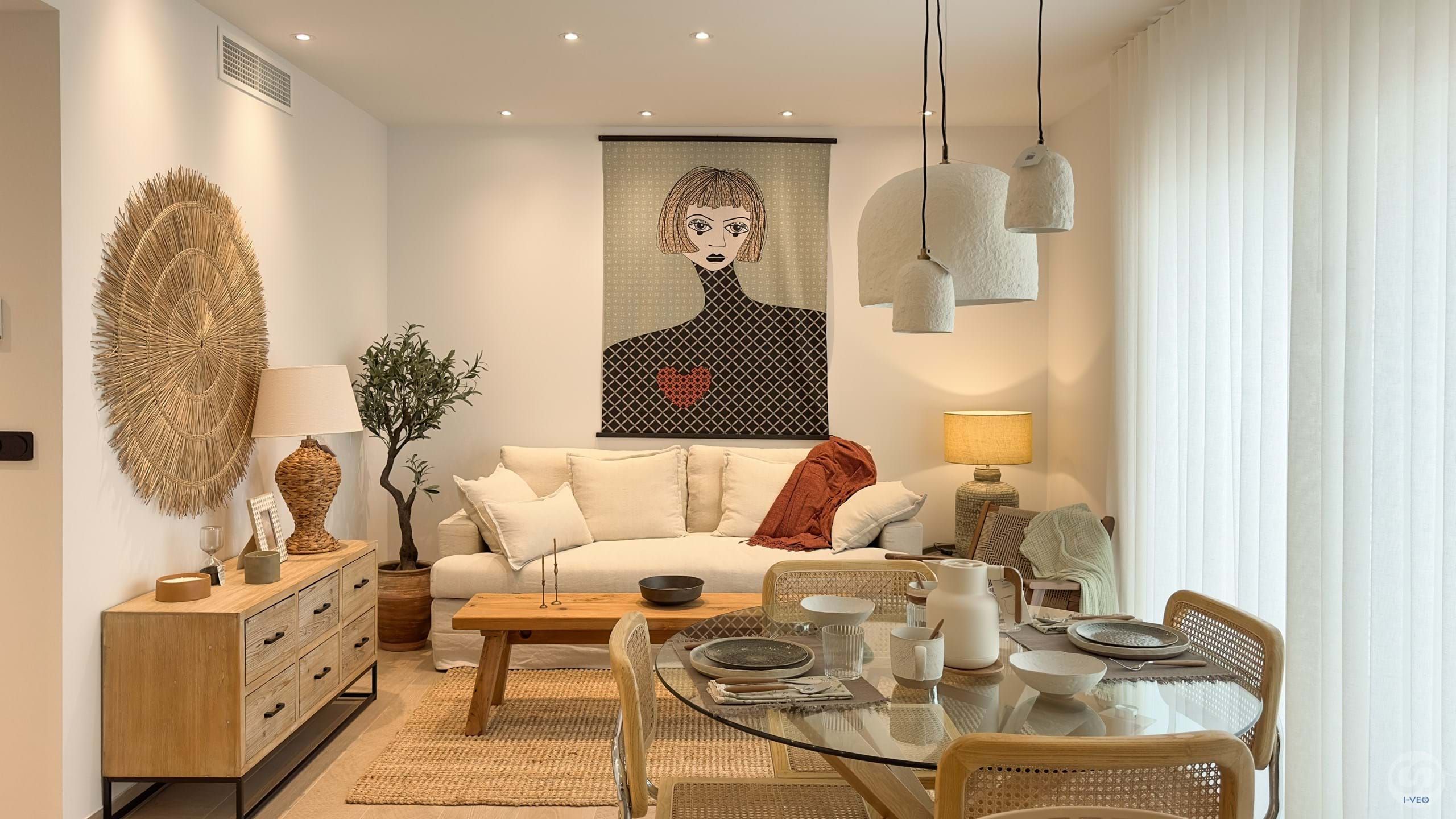 Sala d'estar de Pis en venda en Algorfa amb Aire condicionat, Jardí privat i Terrassa