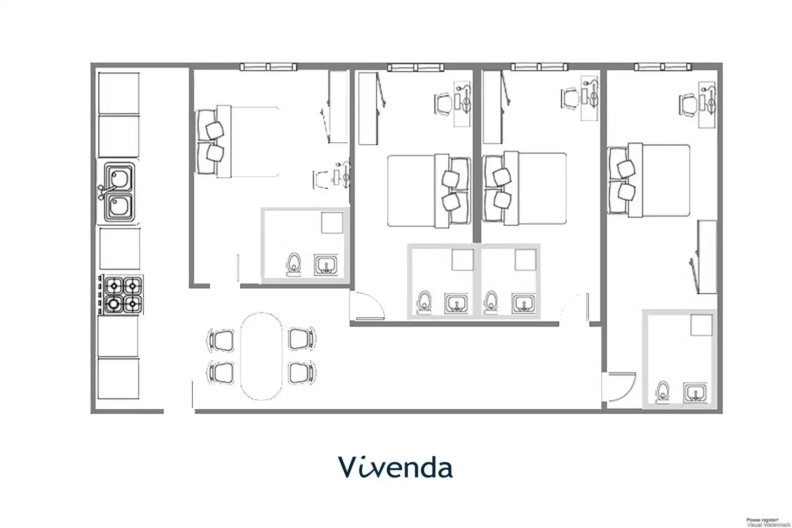 Flat for share in Móstoles  with Air Conditioner and Furnished