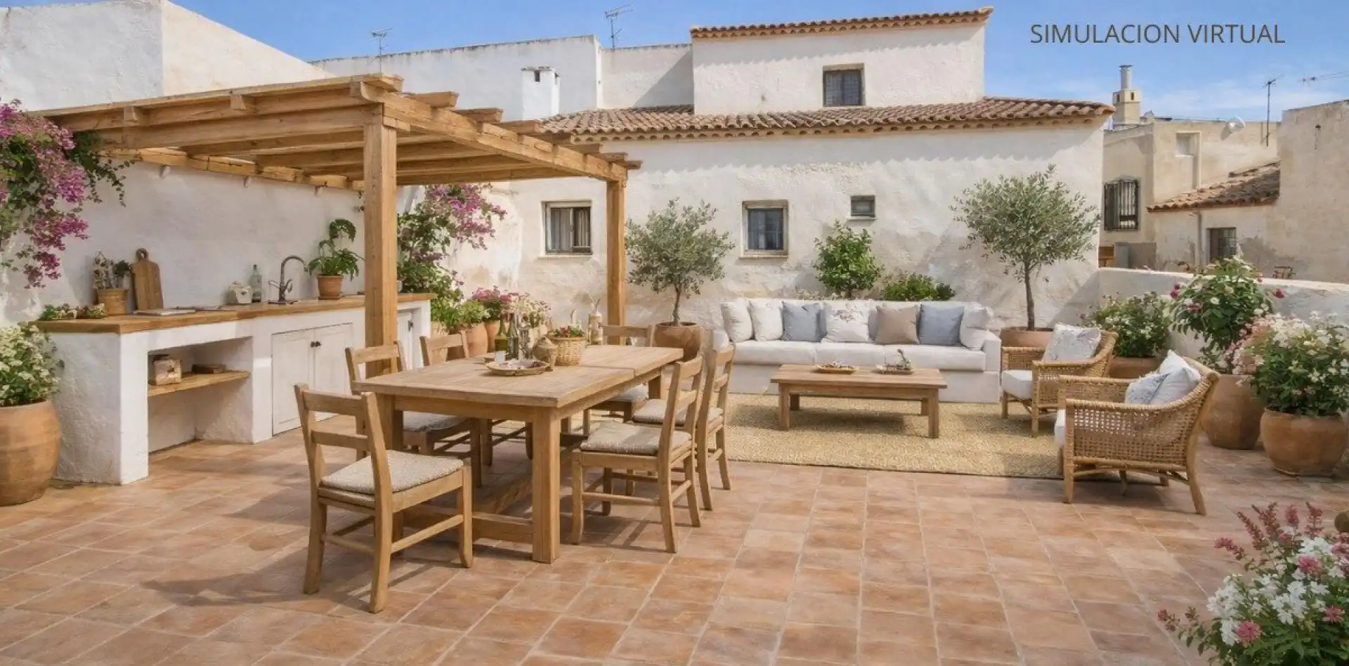 Terrace of Country homes for sale in Sorbas