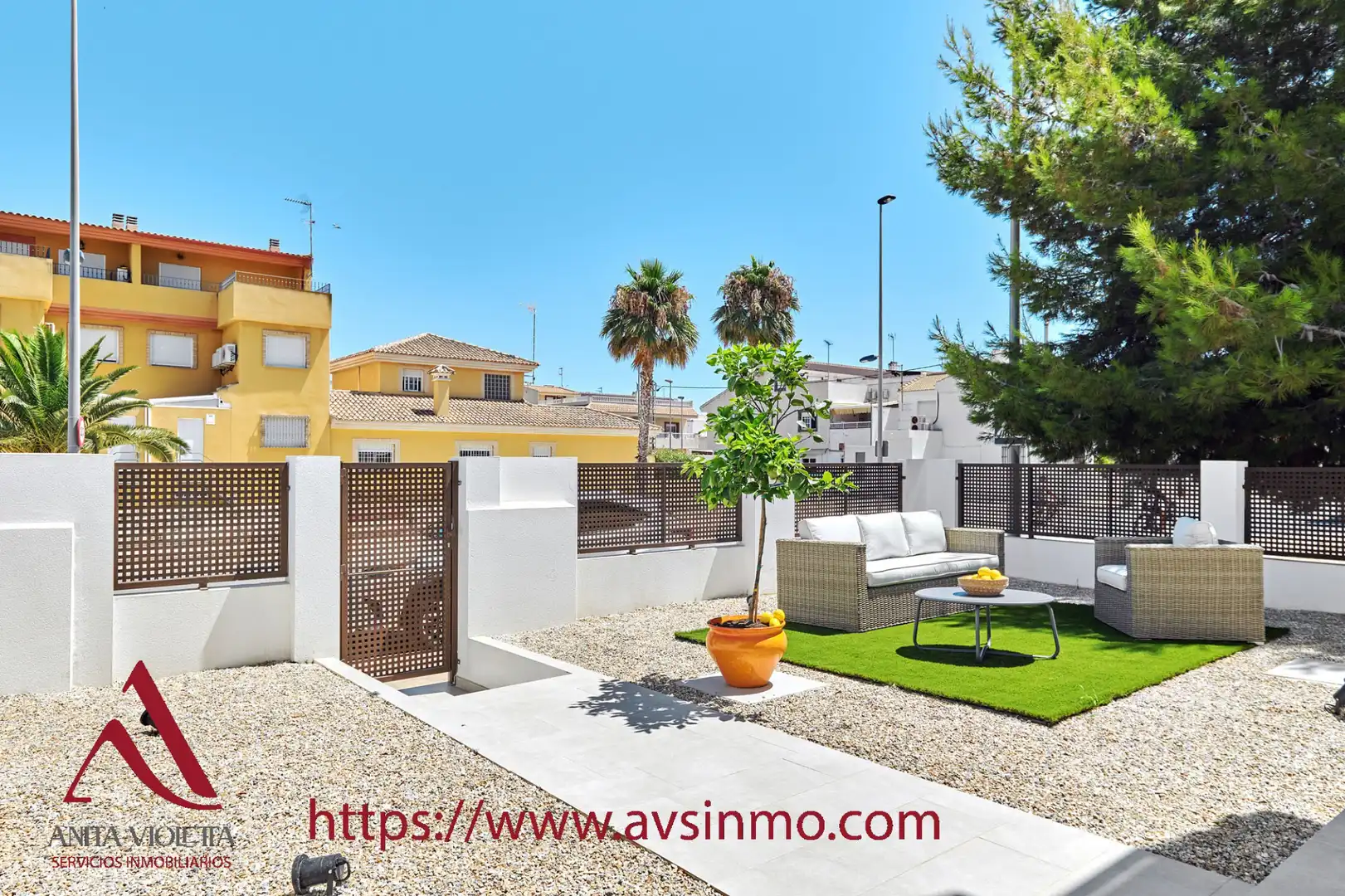 Garden of Houses for rent in San Pedro del Pinatar  with Air Conditioner, Private garden and Furnished