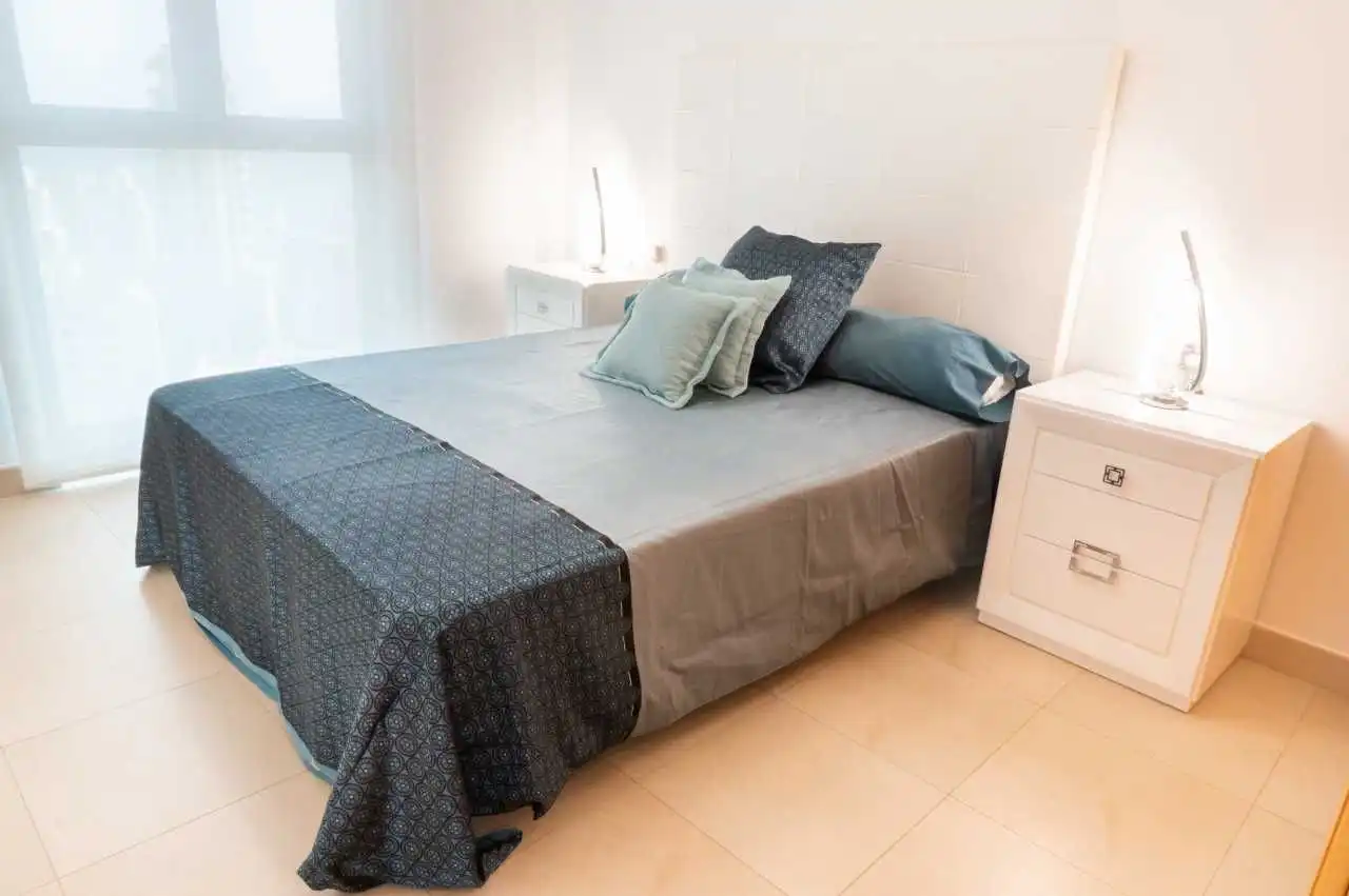 Bedroom of Apartments for rent in Benidorm  with Air Conditioner, Private garden and Terrace