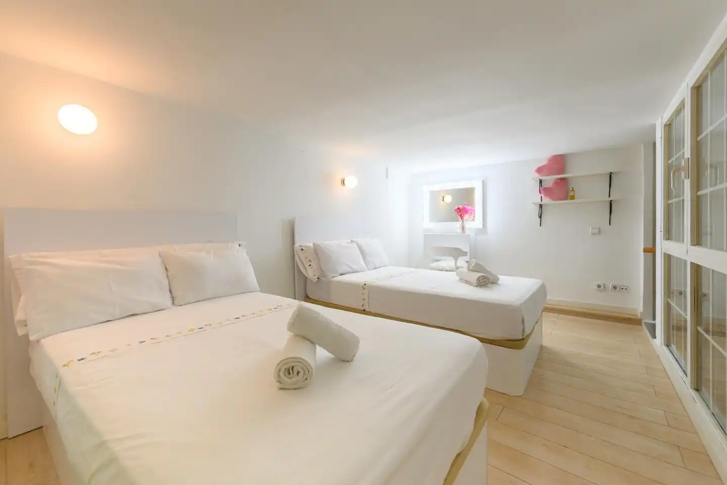 Schlafzimmer von Maisonette zur Miete in Madrid mit Klimaanlage, Möbliert und Internet