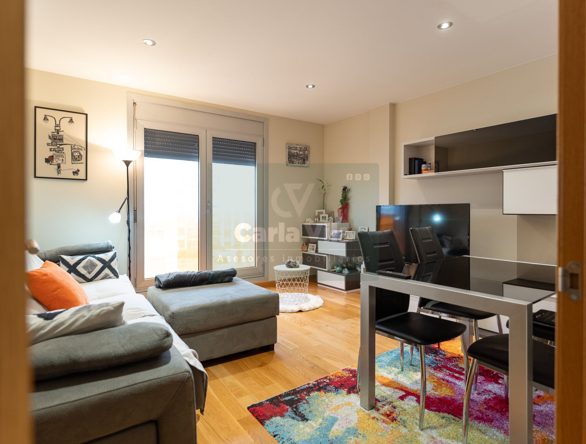 Sala d'estar de Apartament en venda en Lugo Capital amb Calefacció, Parquet i Traster