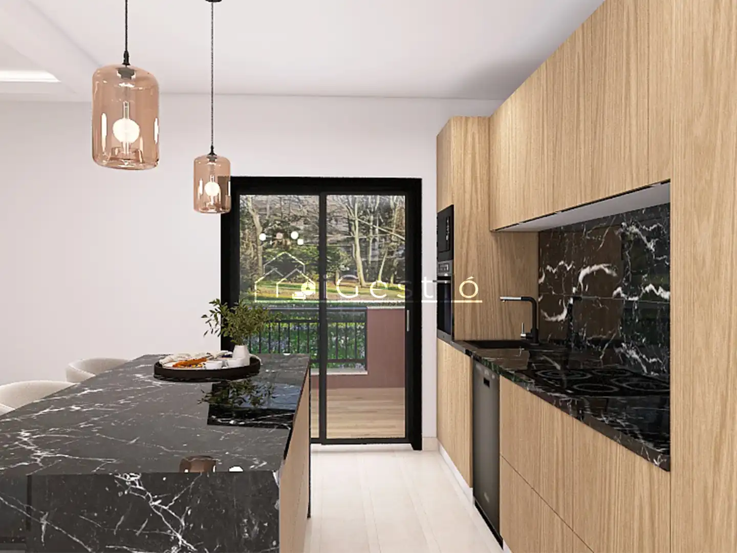 Cocina de Casa adosada en venta en Arbúcies con Aire acondicionado, Terraza y Balcón