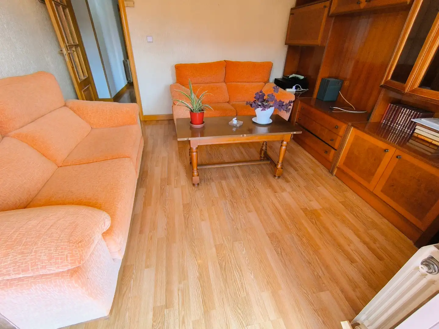 Living room of Flat for sale in Palencia  with Heating, Parquet flooring and Terrace