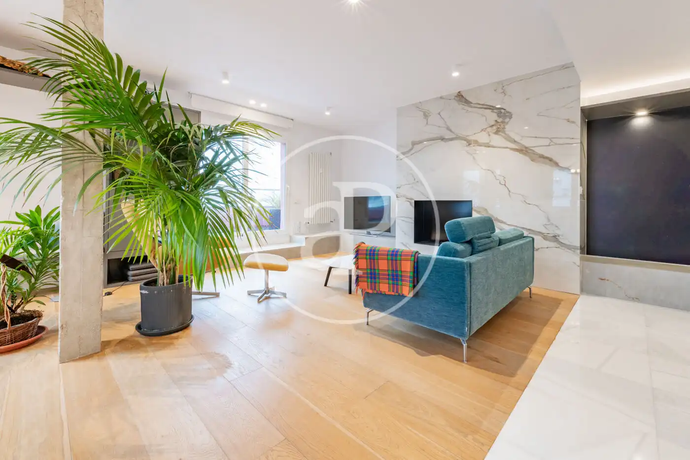 Wohnzimmer von Wohnung zum Verkauf in Madrid mit Klimaanlage, Heizung und Terrasse