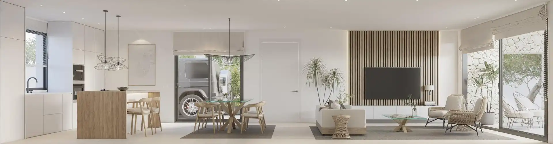 Sala d'estar de Casa adosada en venda en Alhaurín de la Torre amb Aire condicionat, Jardí privat i Terrassa