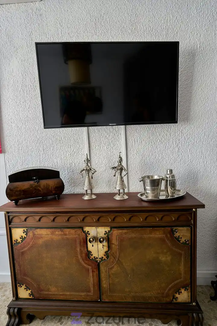 Sala de estar de Estudio de alquiler en Torremolinos con Aire acondicionado, Amueblado y Lavadora