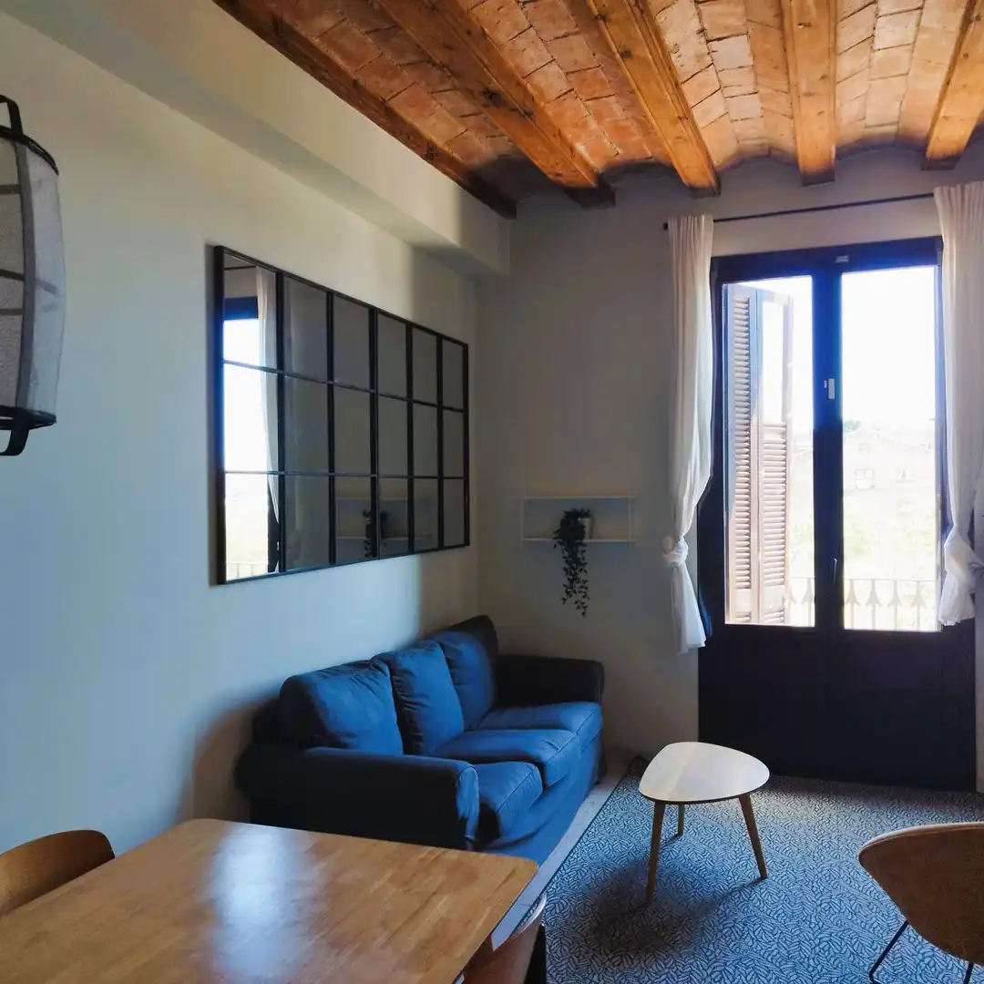 Living room of Flat for rent in Barcelona  with Air Conditioner, Heating and Furnished