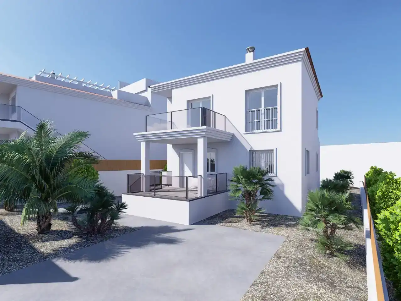 Vista exterior de Casa o xalet en venda en Castalla amb Aire condicionat, Jardí privat i Piscina