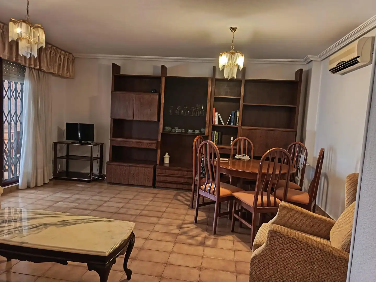 Wohnzimmer von Wohnung zur Miete in Alicante / Alacant mit Klimaanlage, Terrasse und Möbliert